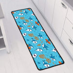 Cute Shark Pattern Print Long Kitchen Mat