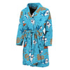 Cute Shark Pattern Print Men's Bathrobe