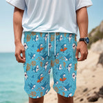 Cute Shark Pattern Print Men's Cargo Shorts