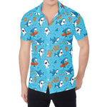 Cute Shark Pattern Print Men's Shirt