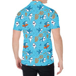 Cute Shark Pattern Print Men's Shirt