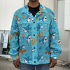 Cute Shark Pattern Print Men's Shirt Jacket