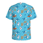 Cute Shark Pattern Print Men's Sports T-Shirt