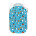 Cute Shark Pattern Print Mesh Laundry Hamper