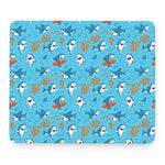 Cute Shark Pattern Print Mouse Pad