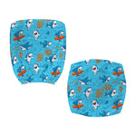 Cute Shark Pattern Print Office Chair Cover