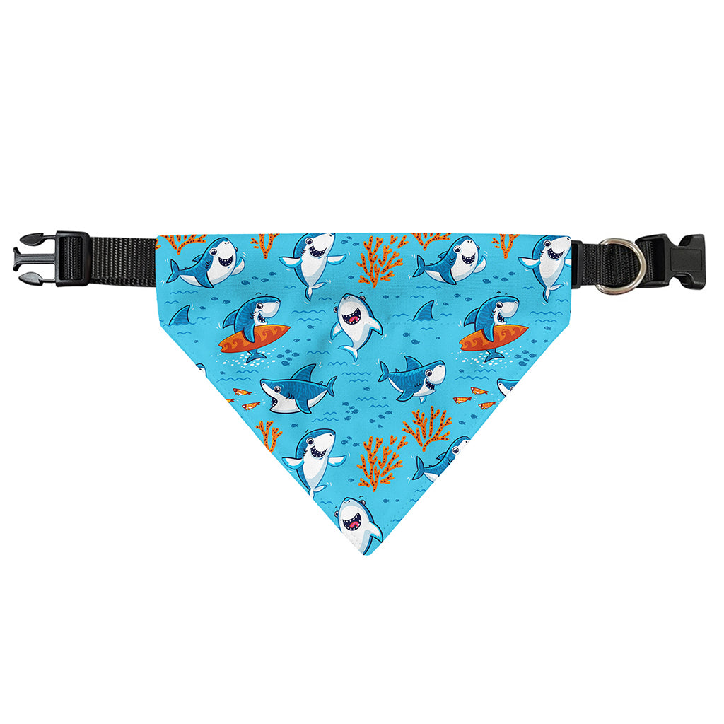 Cute Shark Pattern Print Over The Collar Dog Bandana