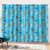 Cute Shark Pattern Print Pencil Pleat Curtains