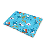 Cute Shark Pattern Print Pet Cooling Mat Cover
