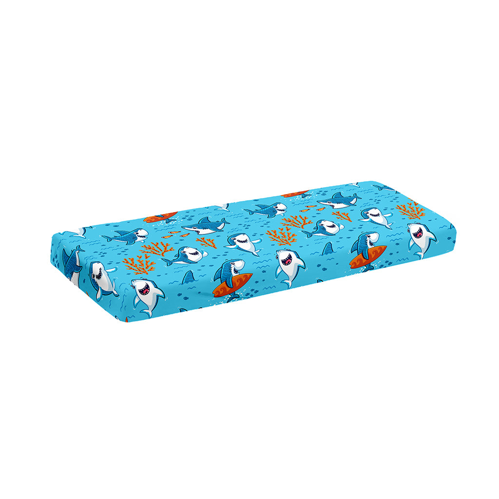 Cute Shark Pattern Print Piano Keyboard Cover