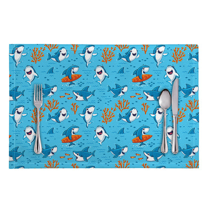 Cute Shark Pattern Print Placemat