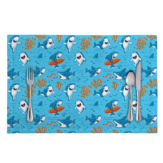 Cute Shark Pattern Print Placemat