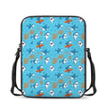 Cute Shark Pattern Print Rectangular Crossbody Bag