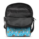 Cute Shark Pattern Print Rectangular Crossbody Bag
