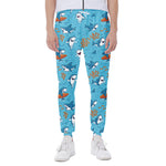 Cute Shark Pattern Print Scuba Joggers