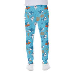 Cute Shark Pattern Print Scuba Joggers