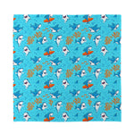 Cute Shark Pattern Print Silk Bandana