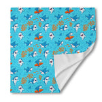 Cute Shark Pattern Print Silk Bandana