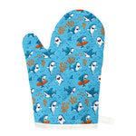 Cute Shark Pattern Print Single Oven Mitt