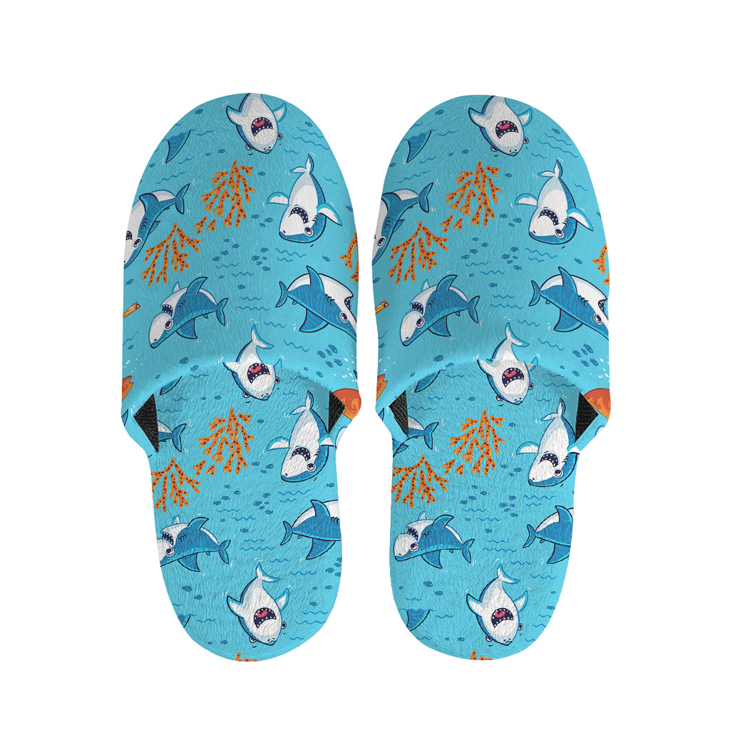 Cute Shark Pattern Print Slippers