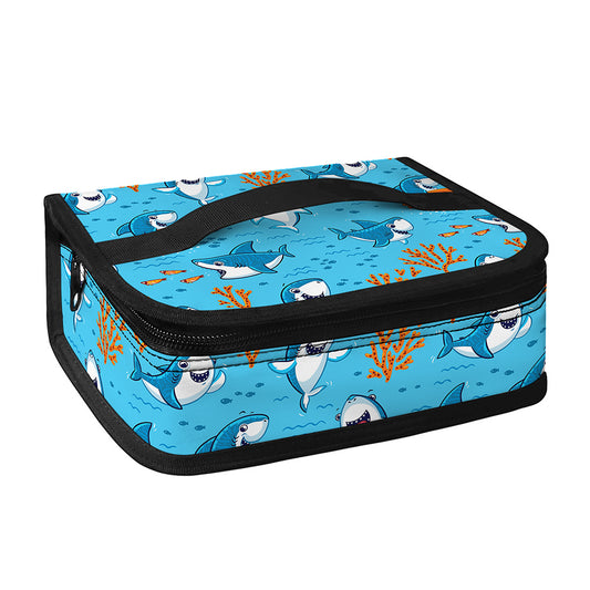 Cute Shark Pattern Print Small Lunch Bag
