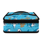 Cute Shark Pattern Print Small Lunch Bag