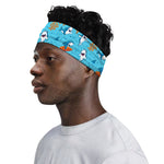 Cute Shark Pattern Print Sports Headband