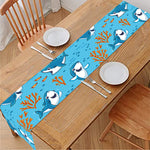 Cute Shark Pattern Print Table Runner