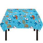 Cute Shark Pattern Print Tablecloth