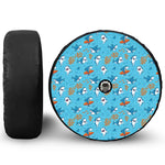 Cute Shark Pattern Print Tire Cover With Camera Hole