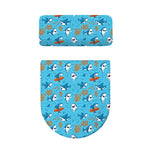 Cute Shark Pattern Print Toilet Lid And Tank Cover Set