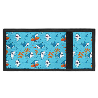 Cute Shark Pattern Print Trifold Wallet