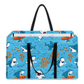 Cute Shark Pattern Print Utility Tote Bag