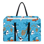 Cute Shark Pattern Print Utility Tote Bag