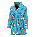 Cute Shark Pattern Print Women's Bathrobe