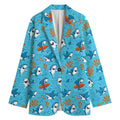 Cute Shark Pattern Print Women's Blazer