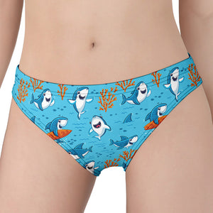 Cute Shark Pattern Print Women's Panties