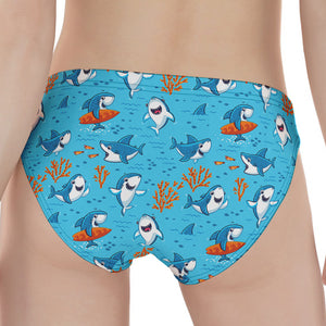 Cute Shark Pattern Print Women's Panties