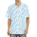 Cute Sheep Pattern Print Aloha Shirt