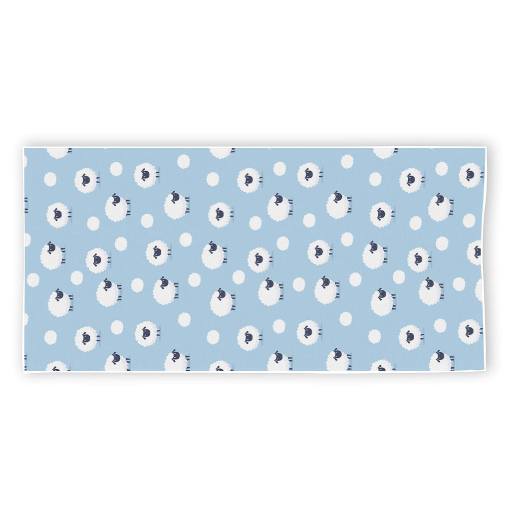 Cute Sheep Pattern Print Beach Towel