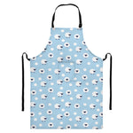 Cute Sheep Pattern Print Bib Apron With Pocket