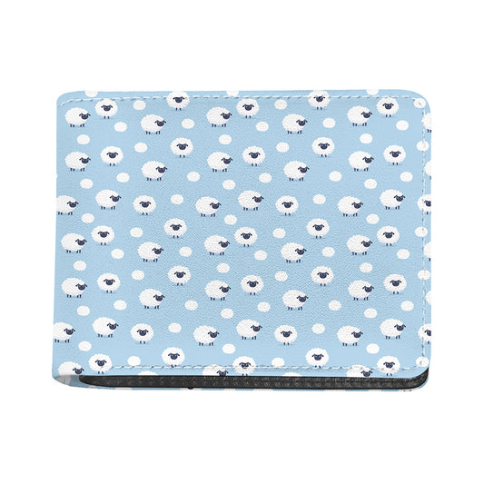 Cute Sheep Pattern Print Bifold Wallet