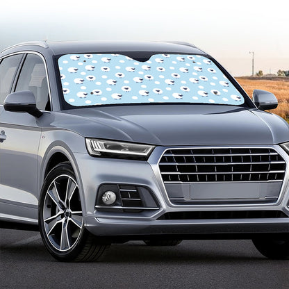 Cute Sheep Pattern Print Car Windshield Sun Shade