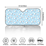 Cute Sheep Pattern Print Car Windshield Sun Shade