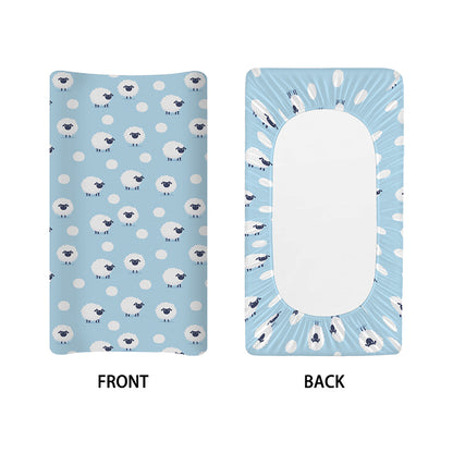 Cute Sheep Pattern Print Changing Pad Cover