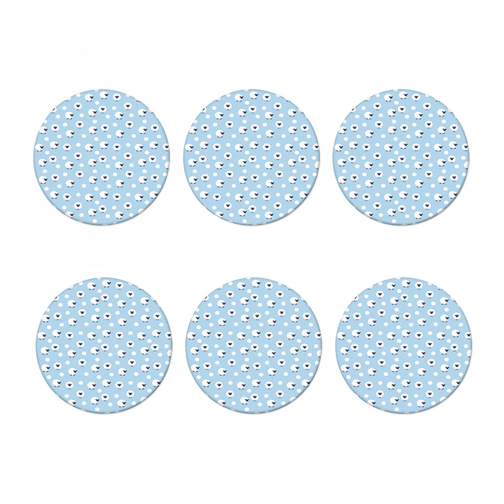 Cute Sheep Pattern Print Coaster Set