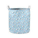 Cute Sheep Pattern Print Collapsible Laundry Basket