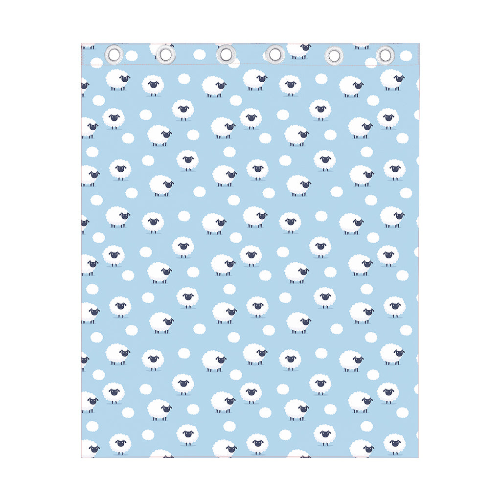 Cute Sheep Pattern Print Curtain