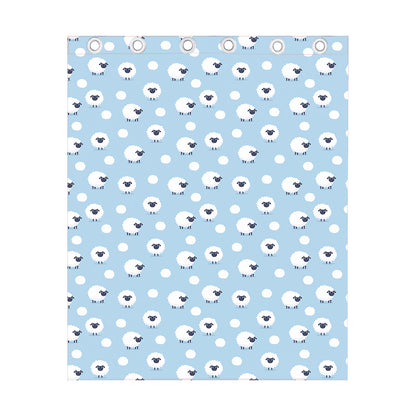 Cute Sheep Pattern Print Curtain