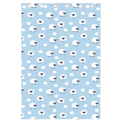 Cute Sheep Pattern Print Curtain